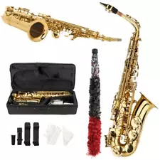 Ktaxon Beginner Student Super Sound Paint Gold Eb Alto Saxophone Sax w/Case