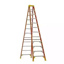 12 ft. Fiberglass Step Ladder 16 ft. Height With 300 lb. Load Capacity Anti-slip