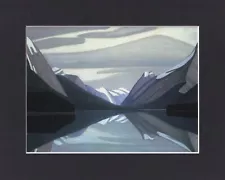 8X10" Matted Print Group of Seven Art Picture: Lawren S Harris, Maligne Lake