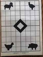 IHMSA Paper black Silhouette Targets - 100 Small Bore Rifle paper targets.