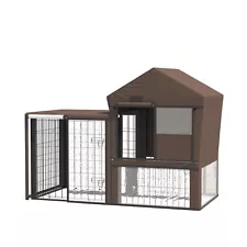 PawHut Rabbit Hutch Cover, Bunny Guinea Pig Cage Water-Resistant Protector