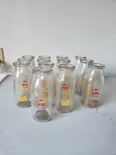 Sunshine Dairy Burlington, Iowa Half Pint Glass Milk Jars