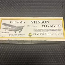 Vintage Earl Stahl’s RUBBER POWER Stinson Voyager Flying Models Inc. INCOMPLETE