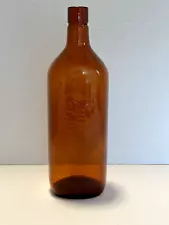 Vintage 1960s Brown AA Ancient Age Whiskey Bottle 4/5 Quart Fed Law Forbids Sale