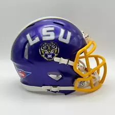 LSU Tigers CUSTOM Metallic Purple - White & Gold Decals Mini Football Helmet