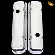 Pontiac Valve Covers for 326 350 400 455 Pontiac Engines Chrome Factory Height