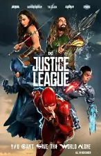 2017 Justice League Movie Poster 11X17 Superman Batman Wonder Woman The Flash ð¿
