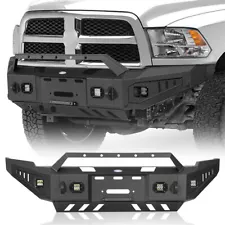 Front Bumper w/ 4x Led Lights & Winch Plate for 2010-2018 Dodge Ram 2500 3500 (For: 2015 2500)