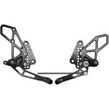 Vortex Adjustable Rearsets V2 Black for Suzuki GSX1300R Hayabusa 99-18