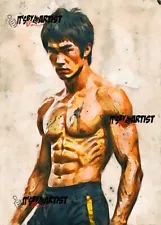 ACEO ATC Sketch - Bruce Lee - 1/1 - Authenticity Stamp