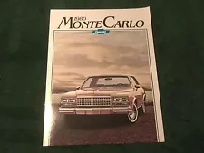 MINT 1980 CHEVROLET MONTE CARLO ORIGINAL SALES BROCHURE (BOX 810)