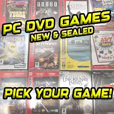 Selection Of New & Sealed PC Games DVD Cased Choose Your Game