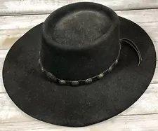 VTG Lady Stetson Tanya Western Hat Black Beaver Cowgirl