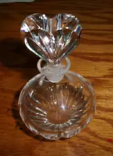 Marquis by Waterford Cut Crystal "Sweet Memories" Perfume Bottle & Heart Stopper