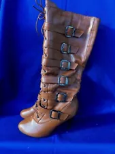 SALE @ Vintage ANNA High Heels Diba Faux Leather COWBOY BOOTS Women Shoes Sz 7.5