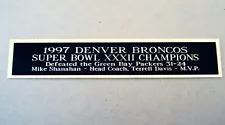 Denver Broncos Super Bowl 32 Nameplate For A Football Photo Plaque 1.5" X 8"