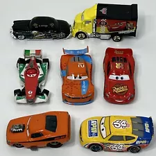 Disney Pixar Cars Lot Mcqueen Hauler Hudson Hornet Bruce Miller RPM Snot Rod