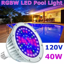 LED Pool Lights for Inground Pool,120V 40 Watts Waterproof Color Splash LED Bulb