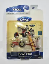 ERTL Ford 650 Tractor with Hay Rake 1:64 Die Cast Metal Toy Model 13824 Tomy