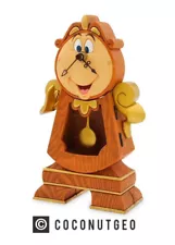 NEW Disney Parks Beauty and the Beast Cogsworth Clock 10" Working Clock Figurine