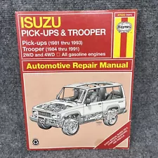 Isuzu Pickups Trooper Repair Manual 1993 1992 1991 1990 1989 1988 1987 1986 1985