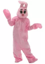 Adult Pink Easter Bunny Rabbit Mascot Jumpsuit Costume SIZE STANDARD (Used)