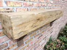 Barn Wood, Fireplace Mantel, Beam, Rustic, Salvage, Reclaimed floating, 8x8x60''