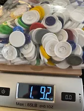 Medicine Vial Caps Crafts Small Colors 1 Pound, 9.2 Oz Medication Flip Off Lids