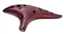 Hand-made Ceramic 12-Hole Ocarina Flute In Alto C