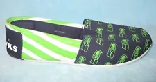 NFL SEATTLE SEAHAWKS Women’s Canvas Slip On Casual Shoes Green Striped Size Med