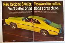 1970 Mercury Cyclone Spoiler GT 4 Page Vintage 1969 Print Ad