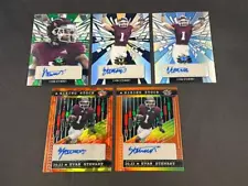 5 CARD EVAN STEWART 2022 LEAF VALIANT FOOTBALL AUTO /10 /20 /25 /30 LOT OREGON