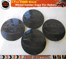 4PCS 59MM Black Wheel Center Hub Cap For 2006-2015 Subaru 28821SA030 (For: Subaru Tribeca)