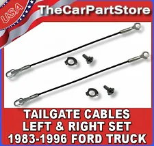 Tailgate Cables Tail Gate Support Strap Straps 1983-96 Ford Pickup PU Truck PAIR