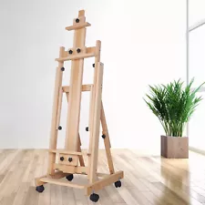 Large Heavy-Duty Studio Artist Easel H-Frame Wood Painting Art Easel Standing