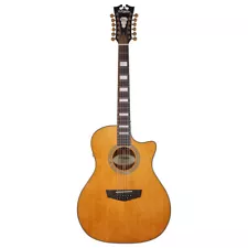 D'Angelico Premier Fulton 12-String Acoustic Electric Guitar, Vintage Natural