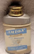 AMION TOOTH POWDER EMPTY TIN BOTTLE ORIGINAL VINTAGE DENTAL