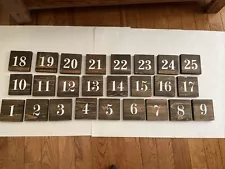 Homemade Wooden Table Numbers For Wedding or Event Tables: 1-25