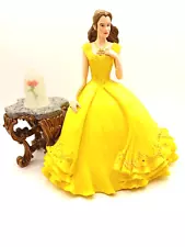 Disney's Beauty and the Beast Belle 7 1/2" Figurine with Table and Rose in Case