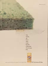 Clorox Disinfectant Wipes PRINT AD 2003 Dirty Sponge Don’t Spread Germs Kill 5x7