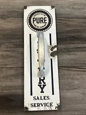 Vintage Pure Oil Company With Battery Sales Service Door Pull