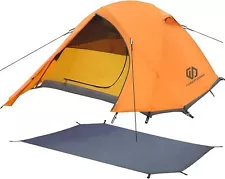 2 Person Camping Tent with 3 Aluminum Alloy Poles 4 or 3 Season Waterproof... .