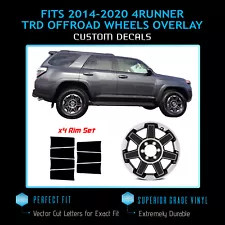 For 2017-2020 4Runner TRD Off Road Wheels Rim x4 Insert Vinyl Decals Flat Matte