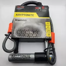 NEW! Kryptonite KryptoLok Series 2 Std U lock with 4 foot Cable bike scooter