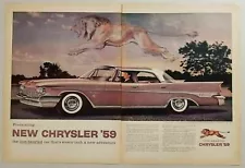 1958 Print Ad The 1959 Chrysler New Yorker 4-Door Hardtop Light Ruby