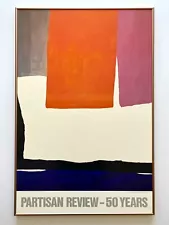 HELEN FRANKENTHALER RARE 1984 LITHOGRAPH PRINT FRAMED POSTER " HUMAN EDGE " 1967