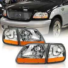 ^Harley Davidson Style^ Headlight Corner Lamp L+R For 97-03 Ford F150/Expedition