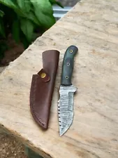 Tom Brown Tracker Damascus Steel Hunting outdoor Tracker Knife Micarta handle