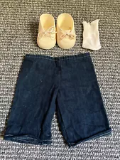 Cabbage Patch Kid vintage 1980's shoes, one sock and jeans for 16" doll