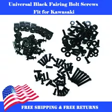 FSY Black Fairing Bolt for Kawasaki Ninja 2006-2011 650R & 2012-2022 EX650 a01 (For: 2012 Kawasaki Ninja 650)